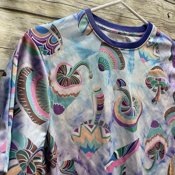 Psychedelic Mushroom Button Shirt Mens Small Fresh Prints Bel Air All Trippy - Picture 5 of 5